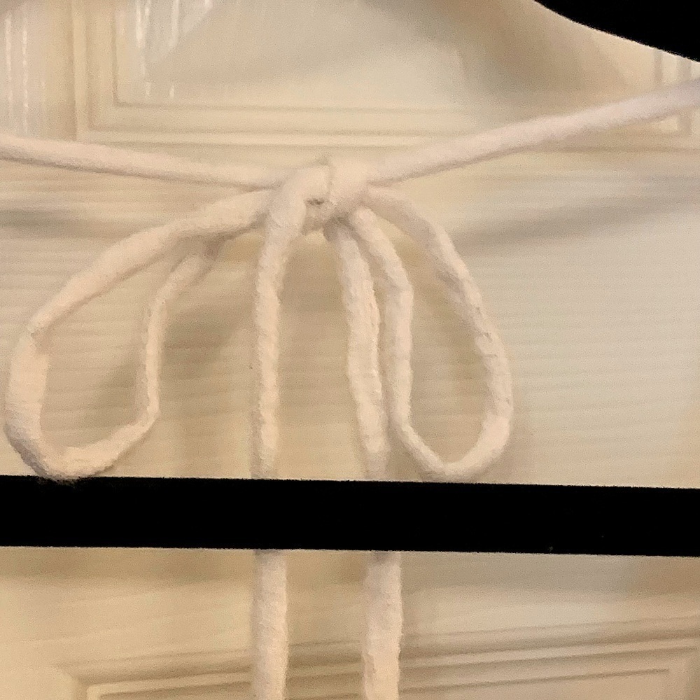 OLIA Ivory Cotton Gauze Backless Dress Size XL - Picture 12 of 14